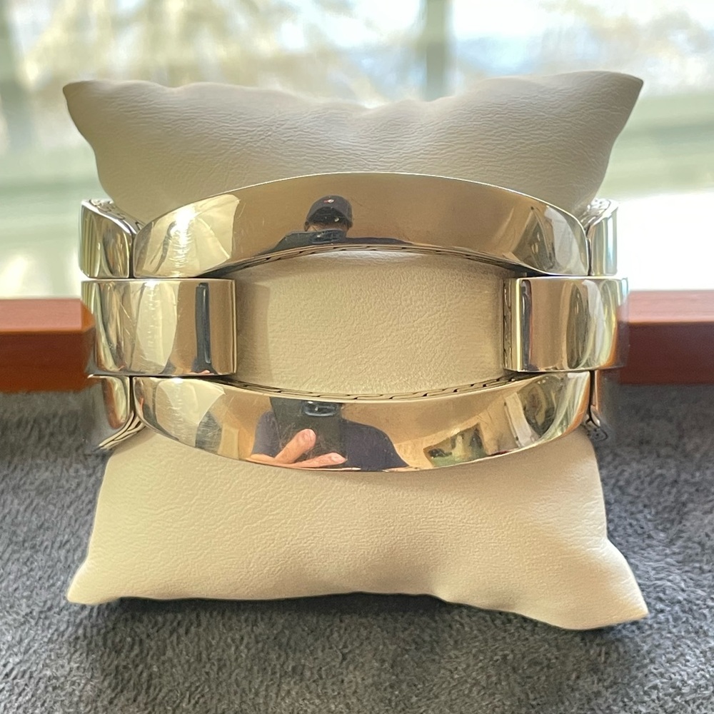 John Hardy Silver Geometric Cuff Bracelet